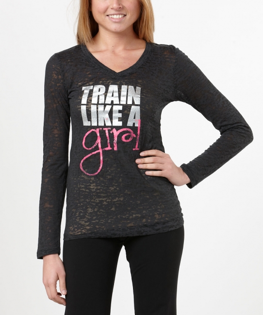 Train Like a Girl </br>  V-Neck Long Sleeve